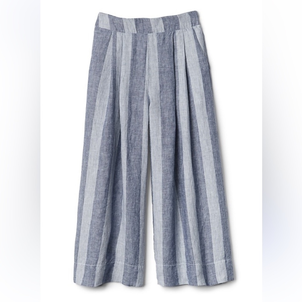 Gap high rise cropped wide leg linen pants